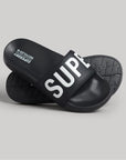 Superdry Code Core Pool Slides | Black/Optic