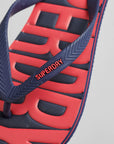 Superdry Vintage Vegan Flip Flops | Navy/Red