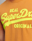 Superdry Vintage Logo Neon T Shirt | Sudan Brown