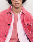 Scotch & Soda Washed Cord Worker Jacket | Dusty Red