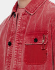 Scotch & Soda Washed Cord Worker Jacket | Dusty Red