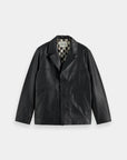 Scotch & Soda Leather Blazer | Black