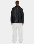 Scotch & Soda Leather Blazer | Black