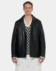 Scotch & Soda Leather Blazer | Black