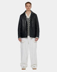 Scotch & Soda Leather Blazer | Black