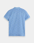 Scotch & Soda Diamond Polo Shirt | Sky Blue