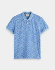 Scotch & Soda Diamond Polo Shirt | Sky Blue