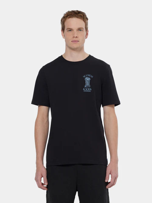Scotch & Soda Grecian Crest T-Shirt | Black