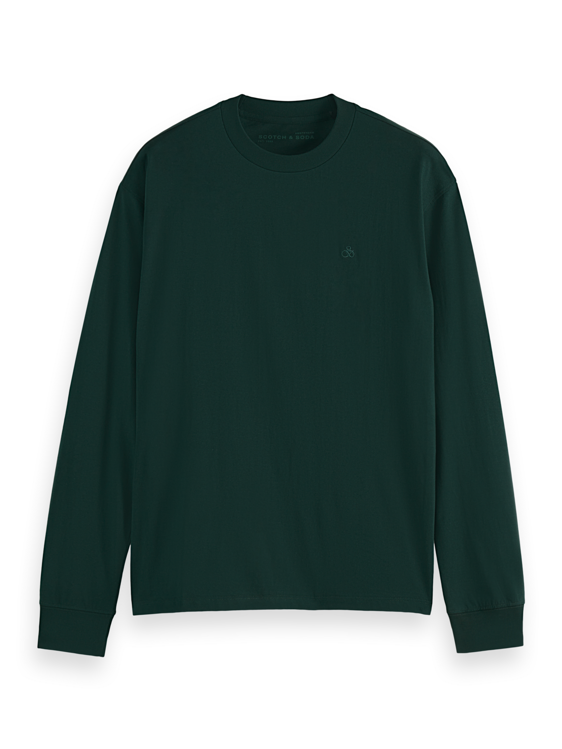 Scotch & Soda Logo Long Sleeve T-Shirt | Amsterdam Green