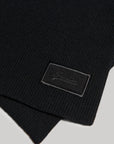Superdry Knitted Logo Scarf | Black