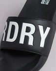 Superdry Code Core Pool Slides | Black/Optic