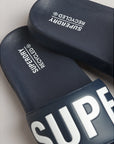 Superdry Code Core Pool Slides | Deep Navy/Optic
