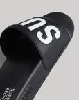 Superdry Code Core Pool Slides | Black/Optic
