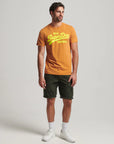Superdry Vintage Logo Neon T Shirt | Sudan Brown