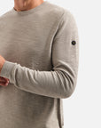 No Excess Garment Dyed Crew Neck Sweater | Clay