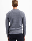 No Excess Wool Blend Crew Neck Sweater | Washed Blue