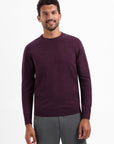 No Excess Melange Crew Neck Sweater | Dark Wine