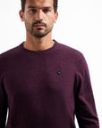 No Excess Melange Crew Neck Sweater | Dark Wine