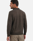 No Excess Half Zip Melange Knit Sweater | Taupe