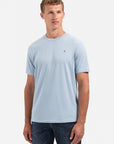 No Excess Crew Neck Solid Tee | Dusty Blue