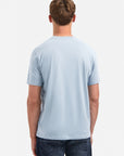 No Excess Crew Neck Solid Tee | Dusty Blue
