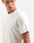 No Excess Yarn Dyed Pin Stripe Tee | Off White