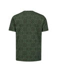 No Excess Allover Print Garment Dyed Slub T-Shirt | Dark Green