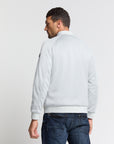 No Excess Mixed Knit Jacket | Chalk