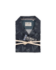 Fil Noir Blue Bamboo Short Sleeve Shirt | Night Blue