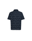 Fil Noir Blue Bamboo Short Sleeve Shirt | Night Blue