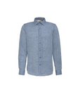 Fil Noir Roma Linen Shirt | Indigo