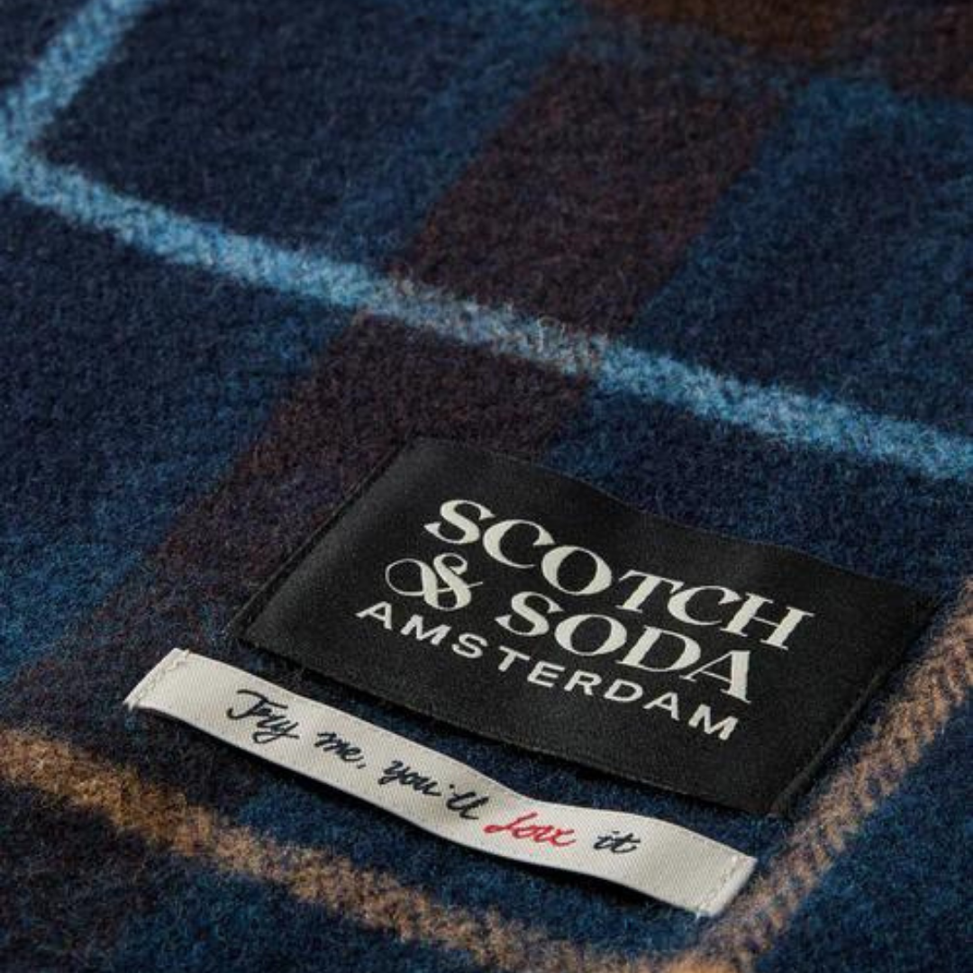 Scotch &amp; Soda Wool Blend Check Scarf