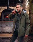 A Fish Named Fred Fur Lined Parka | Lochness Green