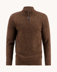 A Fish Named Fred Button Neck Knit | Chestnut Brown