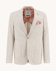 A Fish Named Fred Linen Blazer | Parchment Stripe