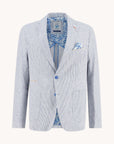 A Fish Named Fred Linen Blazer | Blue Stripe