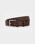 Robert Charles Leather Belt | 1635 Brown Ostrich
