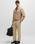BOSS Malbano Leather Jacket | Light Beige