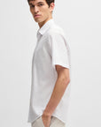 BOSS ORANGE Rash Short Sleeve Shirt | White