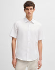 BOSS ORANGE Rash Short Sleeve Shirt | White