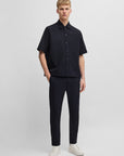BOSS ORANGE Lapoully Short Sleeve Shirt | Dark Blue