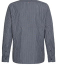 Fil Noir Long Sleeve Shirt | Navy Stripes