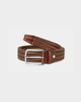 Robert Charles Woven Elastic Leather Belt | 1068 Tan