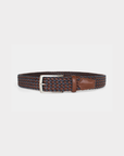 Robert Charles Woven Leather Belt | 1004 Brown/Blue