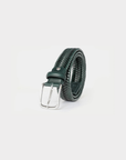 Robert Charles Woven Leather Belt | 1105 Forest Green