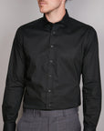 Abelard Santo Slim Spec Long Sleeve Shirt | Black