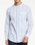 Gaudi Nero Collar Stripe Shirt | Blue/white
