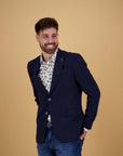 A Fish Named Fred Structured Blazer | Navy Check