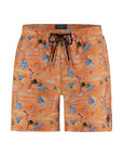 A Fish Named Fred Swim Short | Orange Tropical Print
