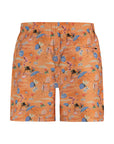 A Fish Named Fred Swim Short | Orange Tropical Print